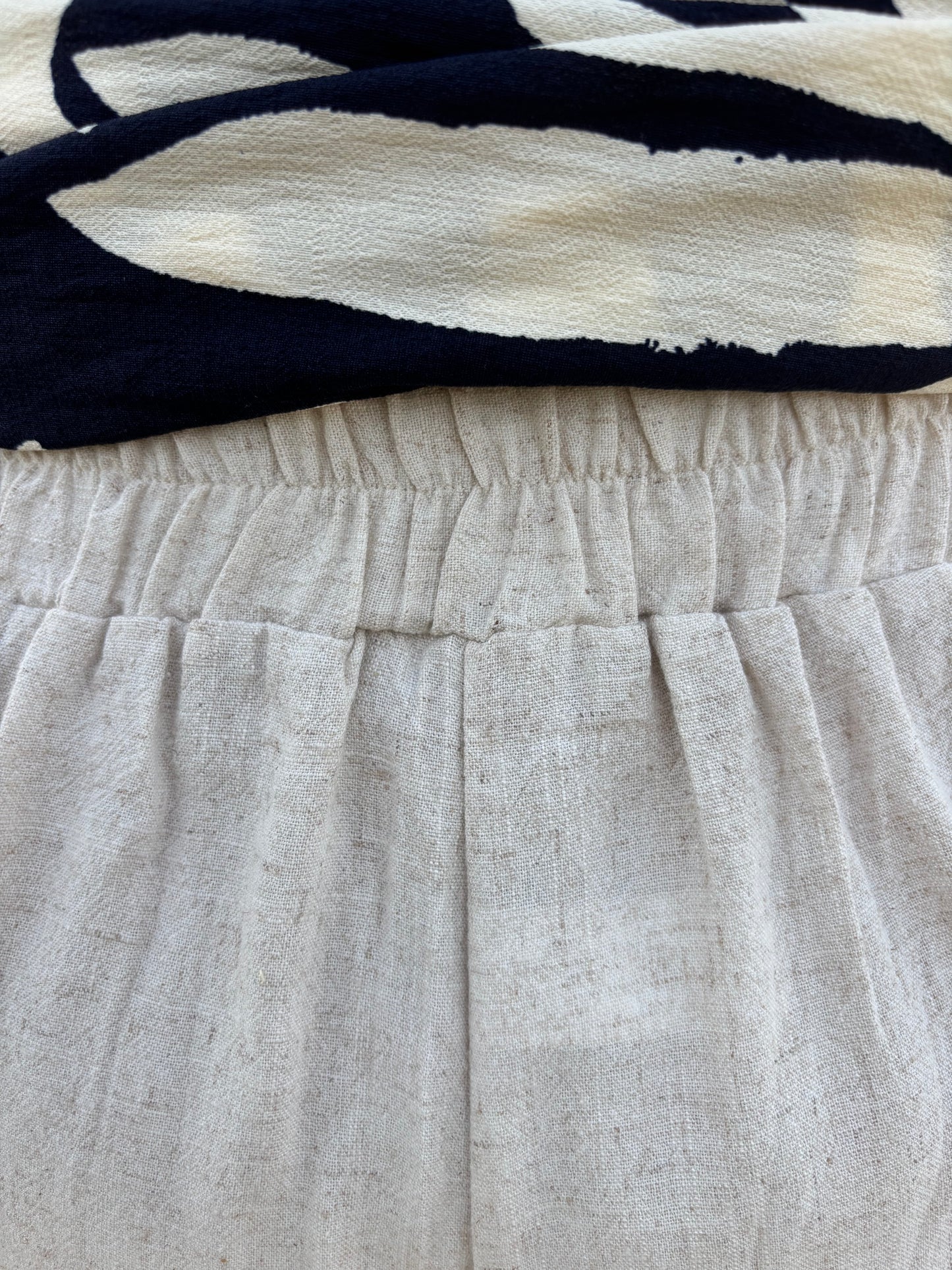 Pantalon Solène Lin & Coton, couleur Beige