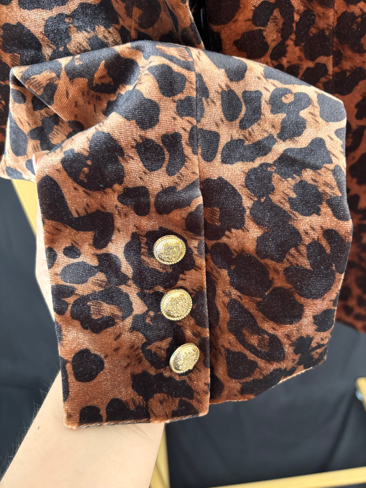 Veste velours Léopard