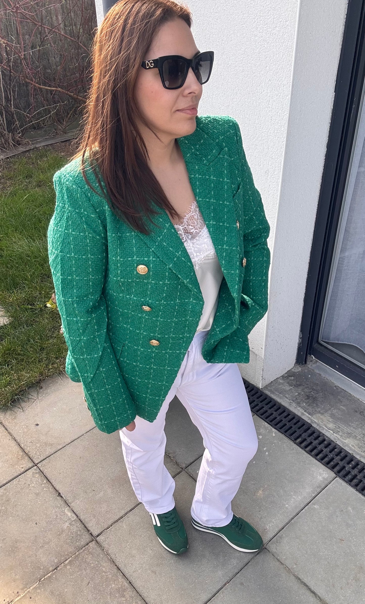 Veste Blazer cintrée en tweed