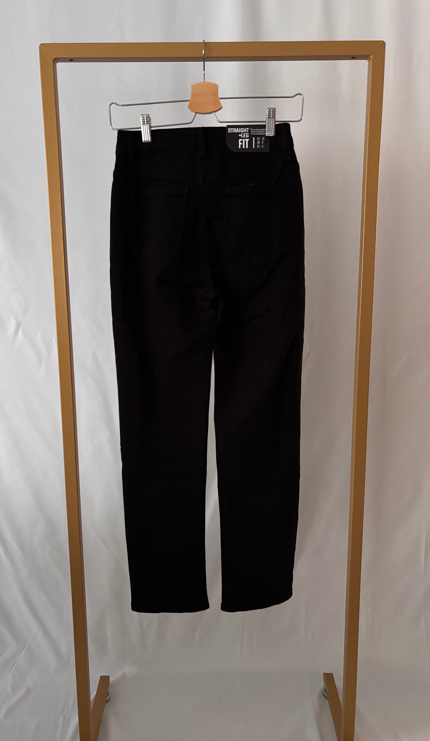 Pantalon droit noir - longueur 7/8ème