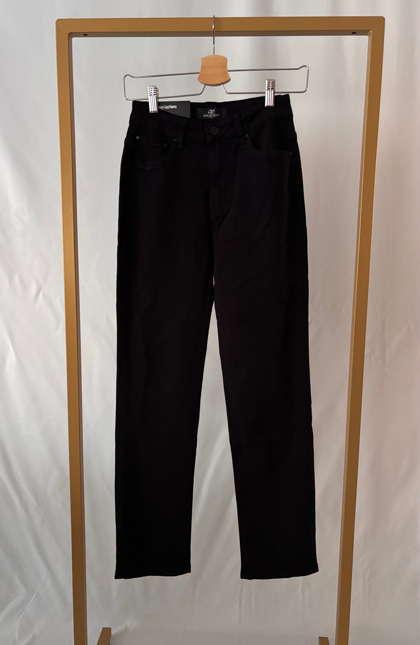 Pantalon droit noir - longueur 7/8ème