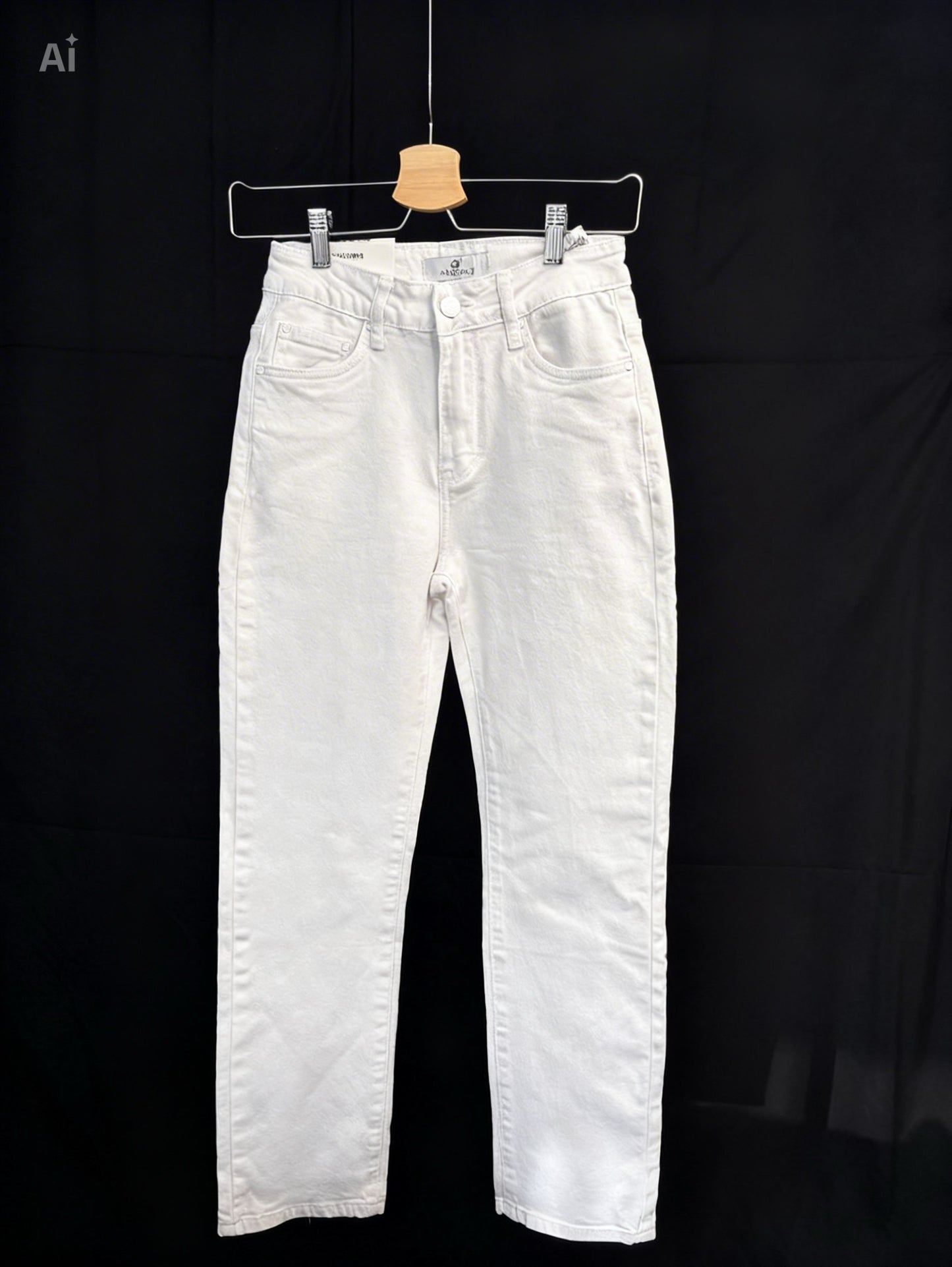 Pantalon coupe droite blanc - 7/8 ème