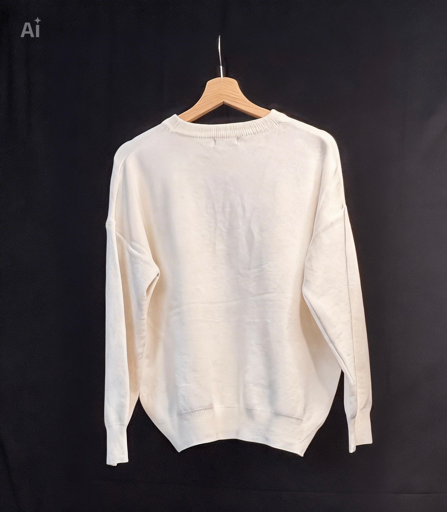 Pull blanc SOHO - oversize