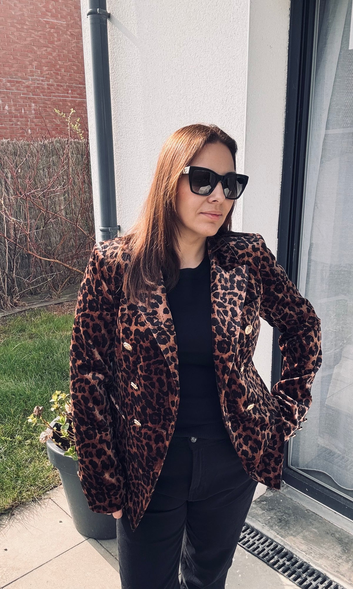 Veste velours Léopard