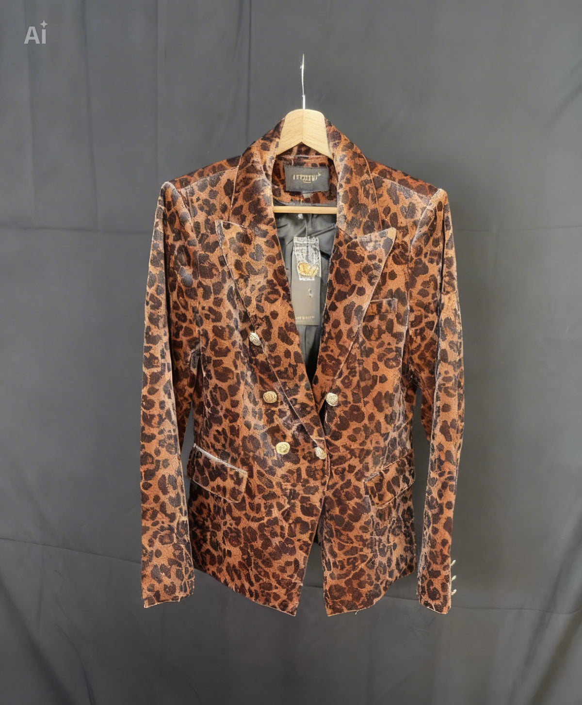 Veste velours Léopard