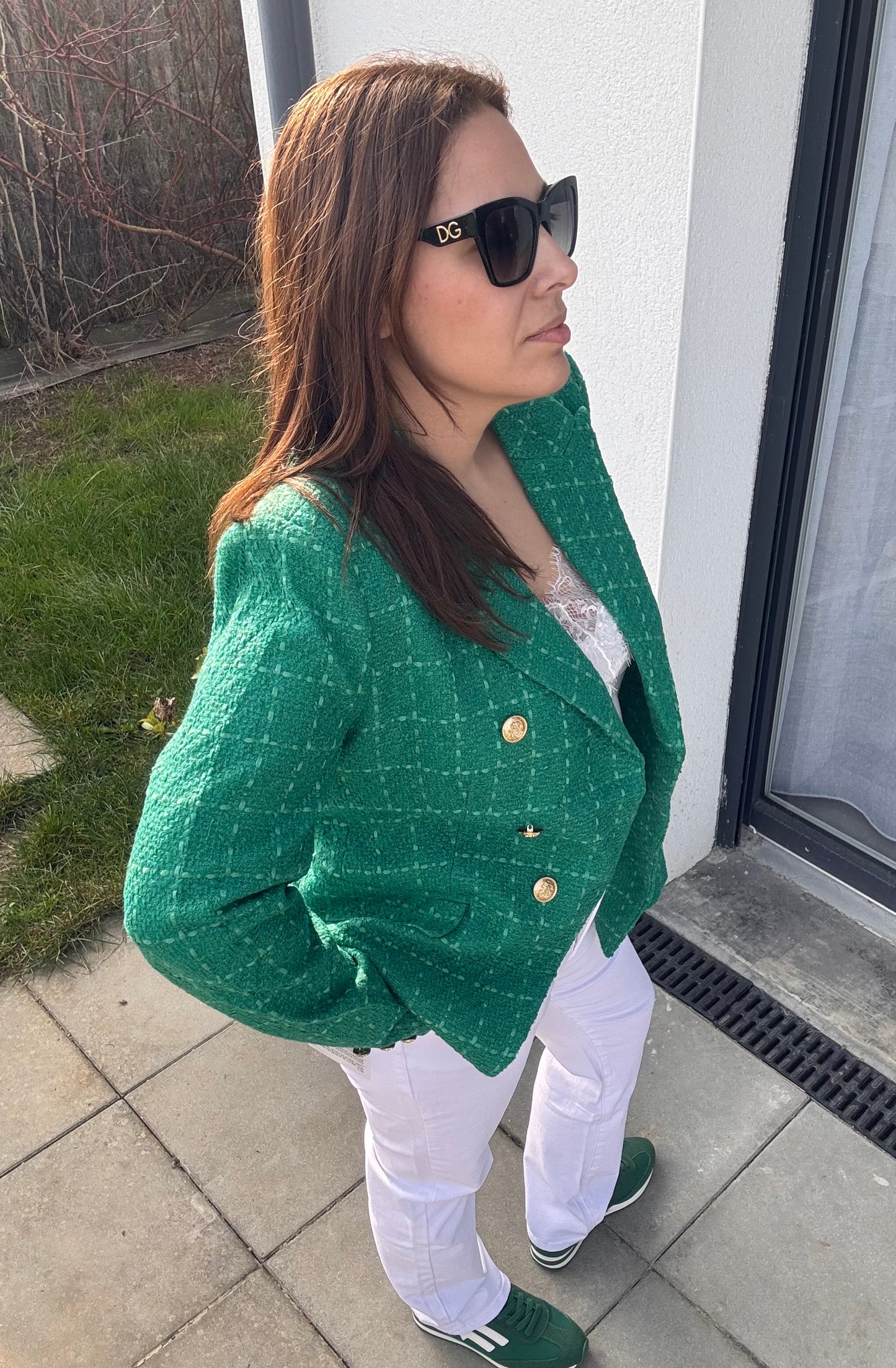 Veste Blazer cintrée en tweed