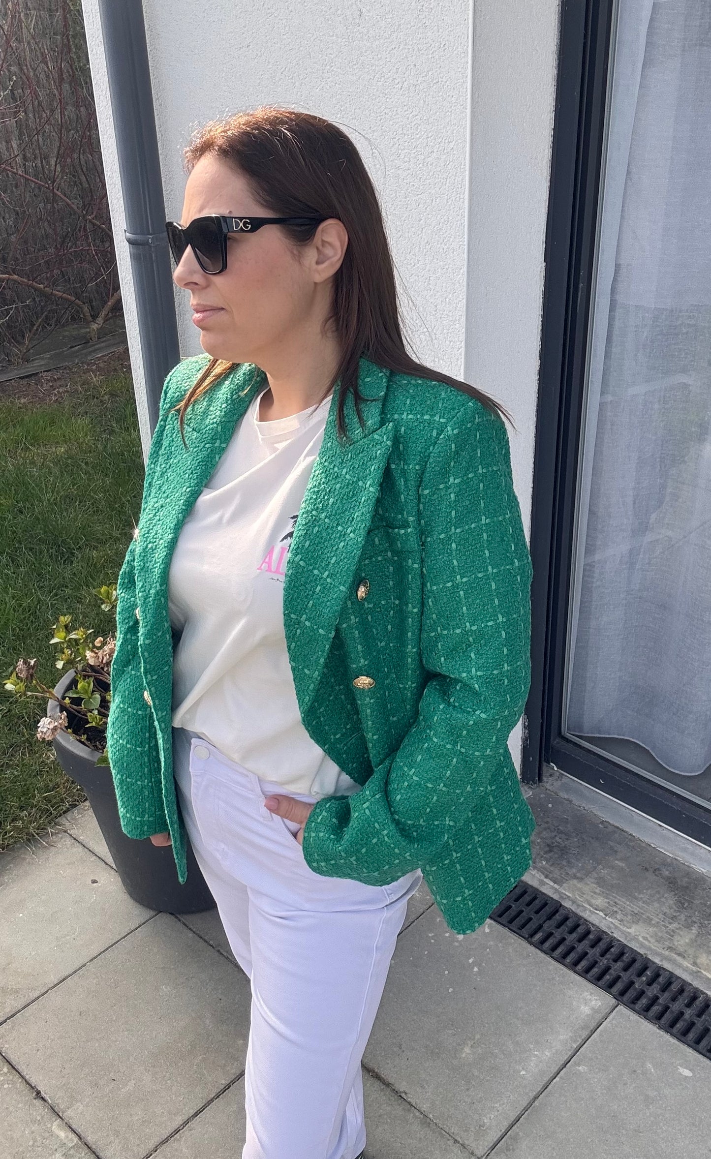 Veste Blazer cintrée en tweed