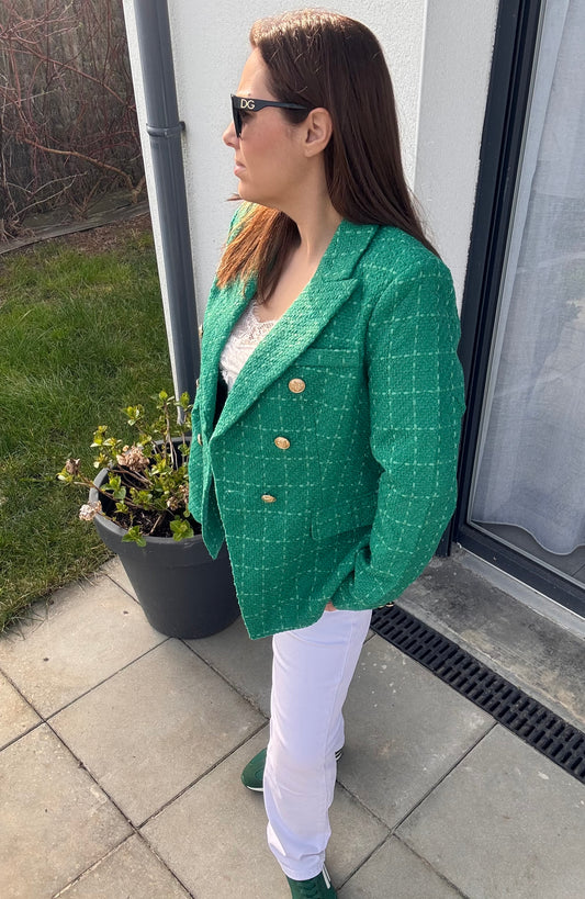 Veste Blazer cintrée en tweed